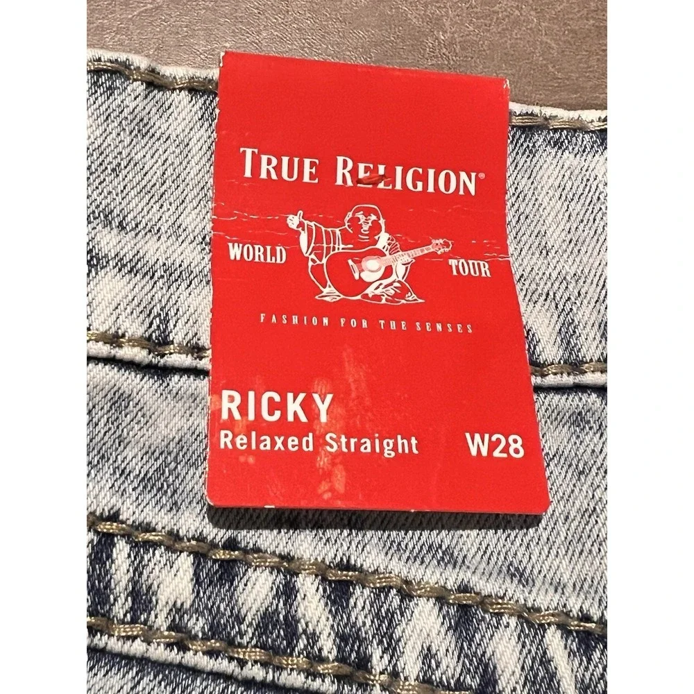 True Religion Men's Light Blue Jean/denim Shorts NWT Msrp $99 Waist 28‎